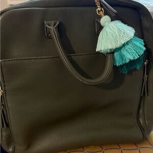 Ayla diaper bag Stylish Green with Tassel Charm